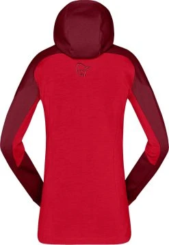 Norrøna Trollveggen Powerstretch Pro Zip Hoodie - Women's|-|Sweat à Capuche Zippé Trollveggen Powerstretch Pro - Femme -Norrøna Shop NOR 1627 19 7E 7EBack 20True 20Red