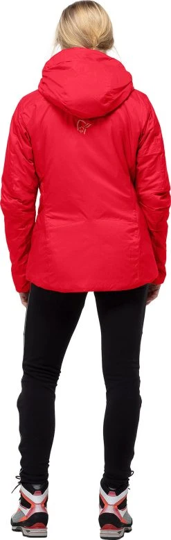 Norrøna Trollveggen Primaloft100 Zip Hood - Women's|-|Manteau Trollveggen Primaloft100 - Femme -Norrøna Shop NOR 1630 19 7E 7EBack2 20True 20Red
