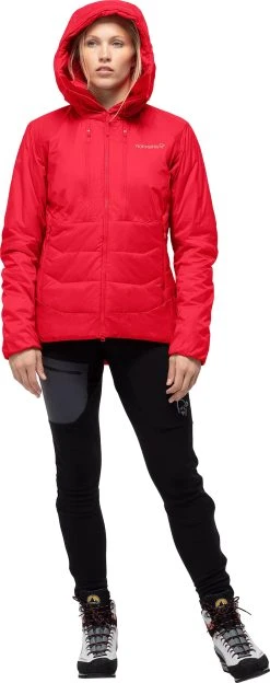 Norrøna Trollveggen Primaloft100 Zip Hood - Women's|-|Manteau Trollveggen Primaloft100 - Femme -Norrøna Shop NOR 1630 19 7E 7EStandard 20Outfit 20True 20Red