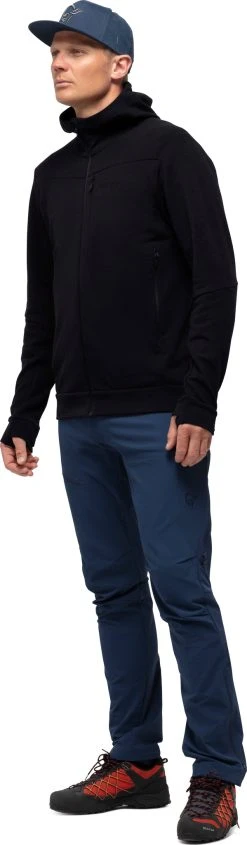 Norrøna Falketind Warmwool2 Stretch Zip Hood - Men's|-|Falketind Warmwool2 Stretch à Capuchon - Homme -Norrøna Shop NOR 1820 20 7E 7EDetail4 20Caviar