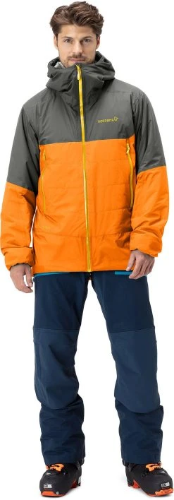Norrøna Lyngendri2 Thermo60 Jacket - Men’s|-|Manteau Lyngendri2 Thermo60 - Homme -Norrøna Shop NOR 2005 21 7E 7EFront 20Castor 20Grey 20 20Orange 20Popsicle