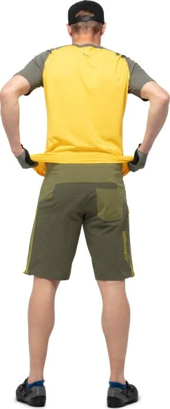 Norrøna Fjora Flex1 Lightweight Shorts - Men's|-|Short Léger Fjora Flex1 - Homme -Norrøna Shop NOR 2223 18 7E 7EDetail3 20Olive 20Night 20 20Lemon 20Chrome
