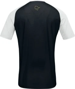 Norrøna Fjørå Wool T-Shirt - Men's|-|T-shirt En Laine De Fjørå - Homme -Norrøna Shop NOR 2224 21 7E 7EBack 20Olive 20Drab 20 20Caviar