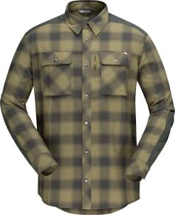 Norrøna Svalbard Flannel Shirt - Men's|-|Chemise En Flanelle Svalbard - Homme -Norrøna Shop NOR 2404 19 7EOlive 20Drab 20 20Slate 20Grey