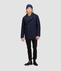 Norrøna Men's Oslo ACE Pea Coat|-|Manteau Oslo ACE Pea Homme -Norrøna Shop NOR 4807 18 7E 7Eface 20Indigo 20Night