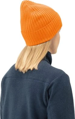 Norrøna Rib Beanie - Unisex|-|Tuque Côtelée Norrøna - Unisexe -Norrøna Shop NOR 5217 20 7E 7EBack1 20Orange 20Popsicle