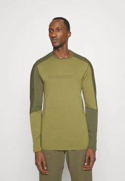 Norrøna Falketind Equaliser Round Neck - Long Sleeved Top - Khaki
